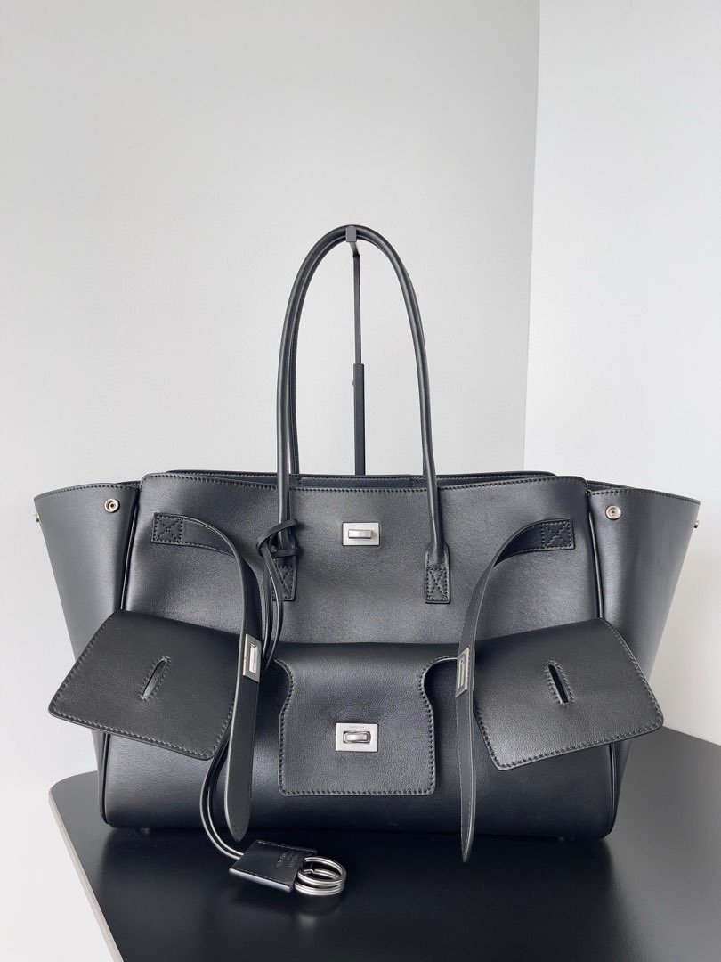 Discount Luxury Handbag Balenciaga 805481 bel air black with silver hardware